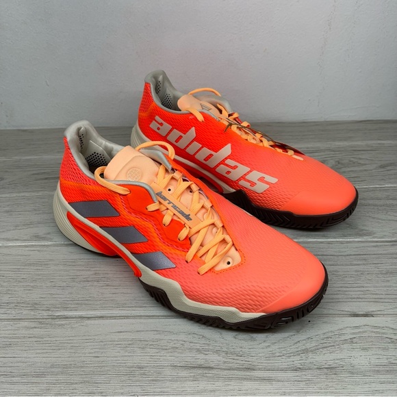 Adidas Barricade Solar Orange Tennis Shoes Wmns HP7416 Size 9 - Picture 3 of 9